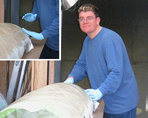 John laying fiberglass