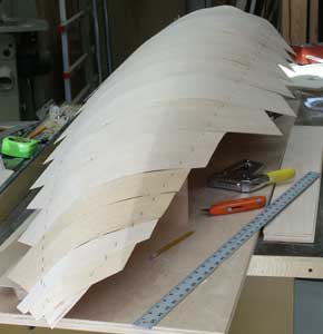 balsa sheeting applied